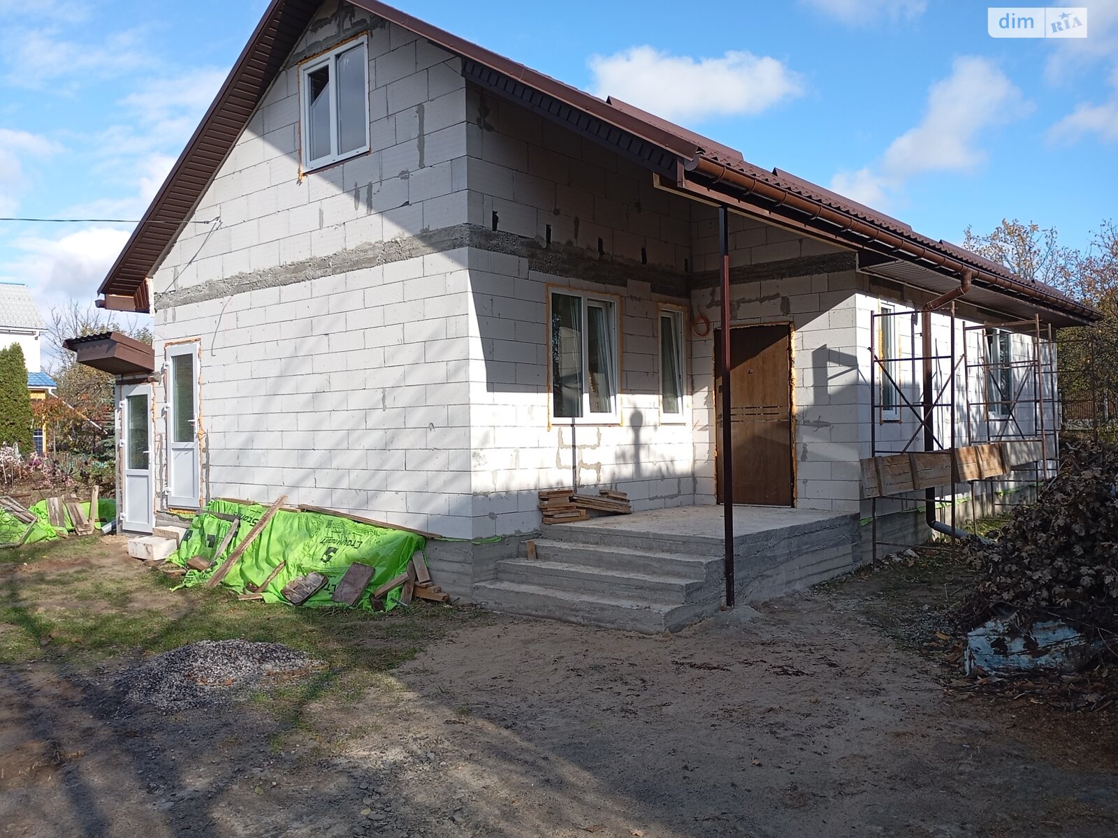 одноповерховий будинок з верандою, 90 кв. м, газобетон. Продаж у Вінницьких Хуторах фото 1 одноповерховий будинок з верандою, 90 кв. м, газобетон. Продаж у Вінницьких Хуторах фото 1