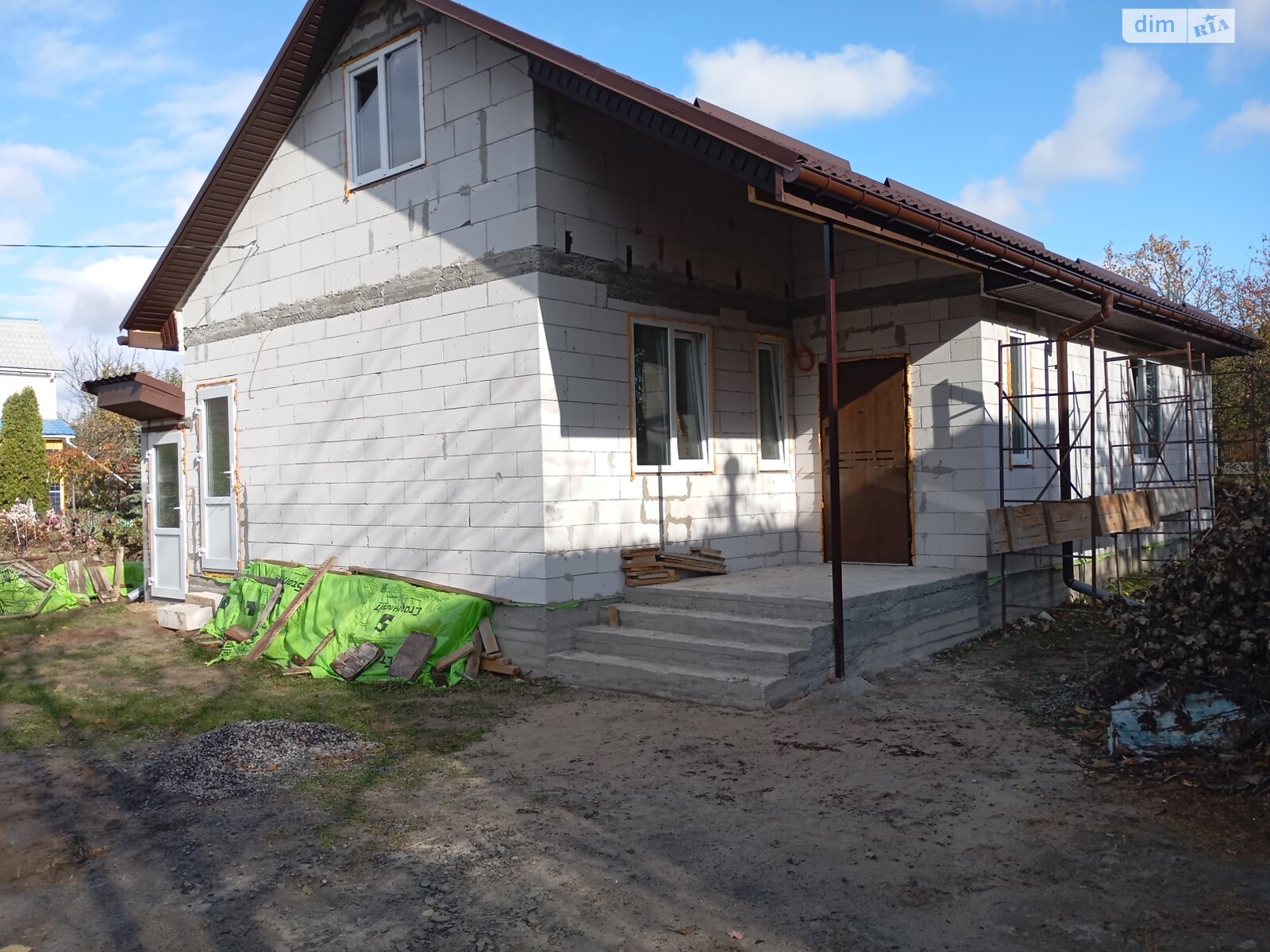 одноповерховий будинок з верандою, 90 кв. м, газобетон. Продаж у Вінницьких Хуторах фото 1 одноповерховий будинок з верандою, 90 кв. м, газобетон. Продаж у Вінницьких Хуторах фото 1