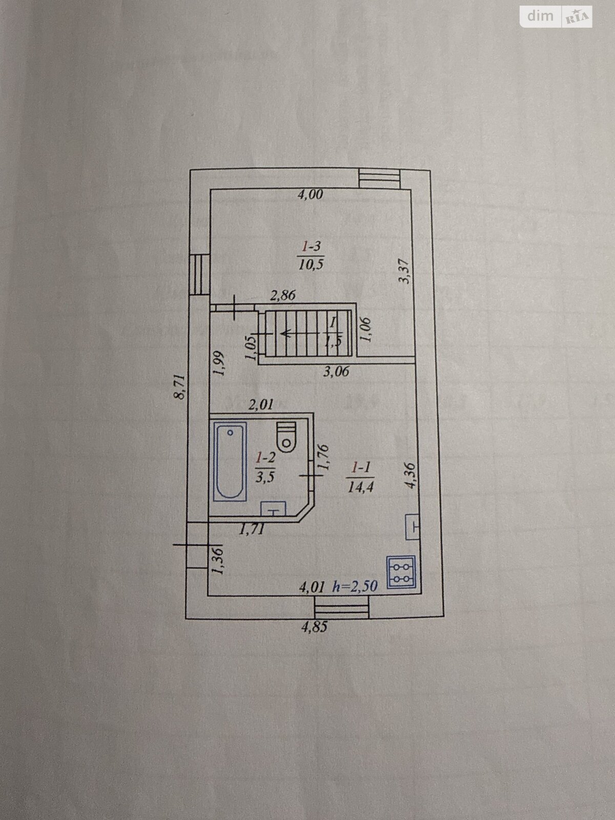 одноповерховий будинок, 43 кв. м, цегла. Продаж у Вінницьких Хуторах фото 1