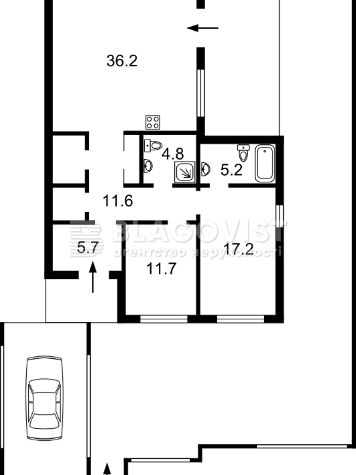 одноэтажный дом веранда, 148.5 кв. м, газобетон. Продажа в Вишенки фото 1