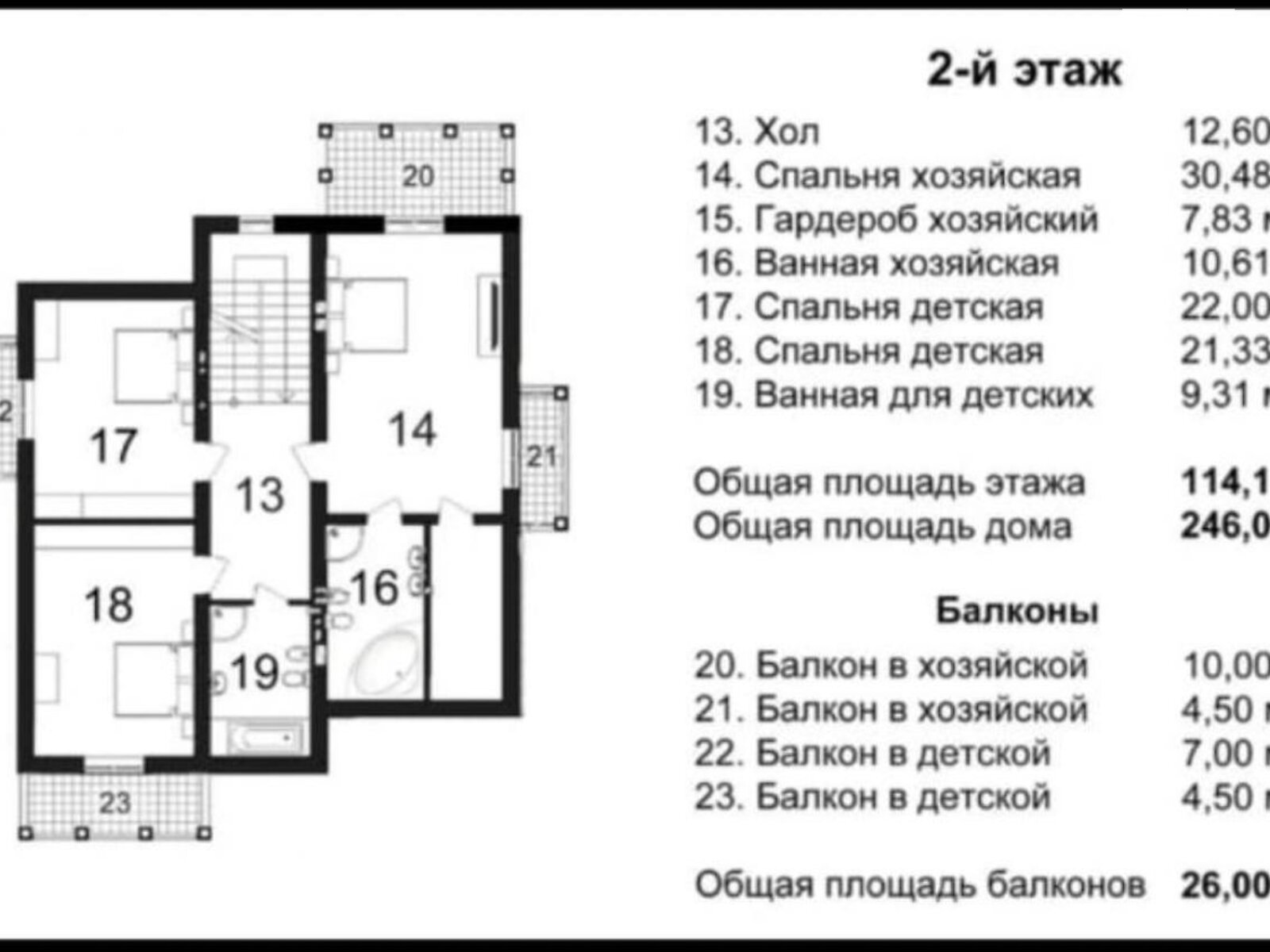 двухэтажный дом, 246 кв. м, кирпич. Продажа в Вишенки фото 1