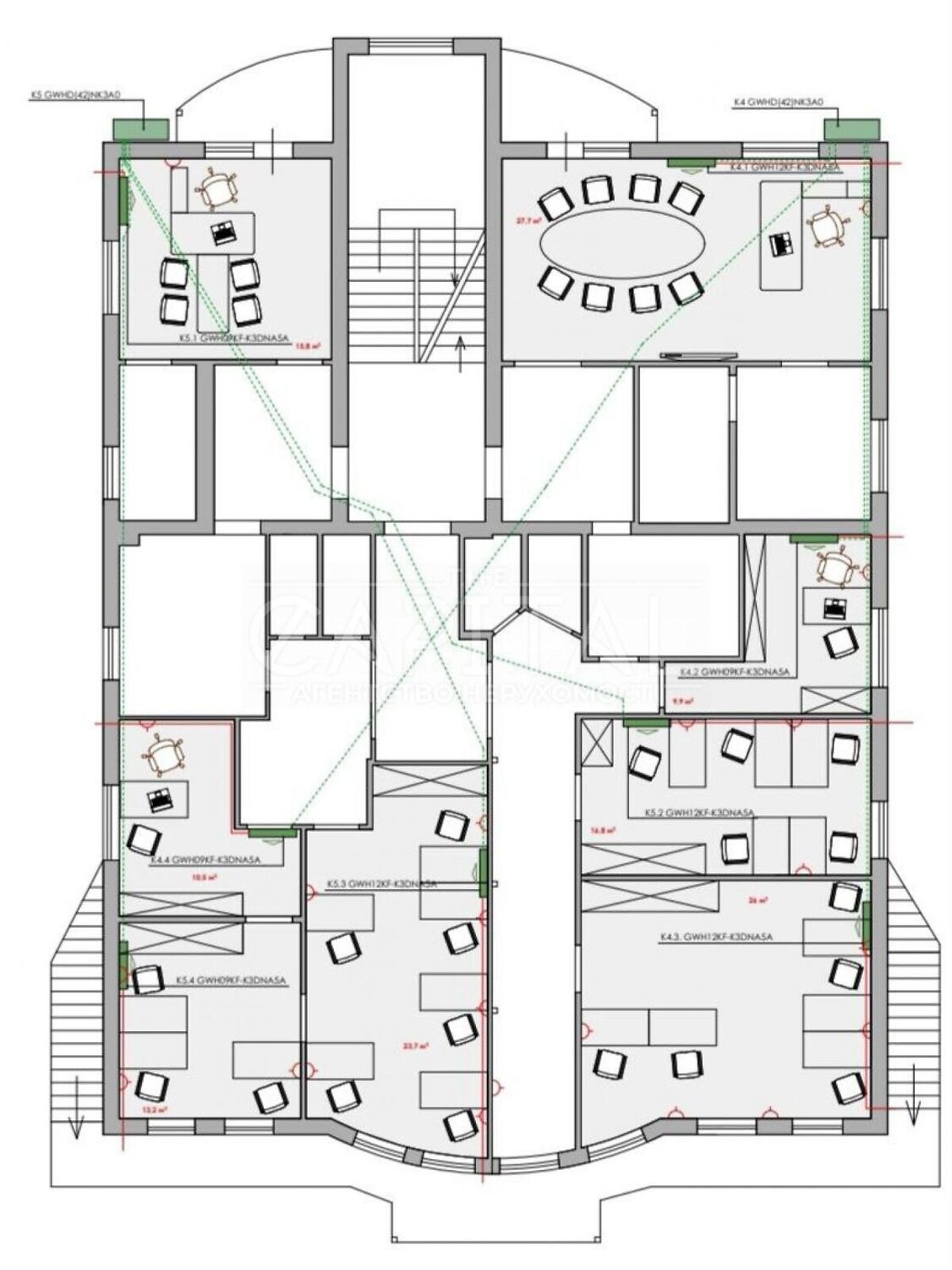 трехэтажный дом с балконом, 783.3 кв. м, кирпич. Продажа в Вишневом фото 1