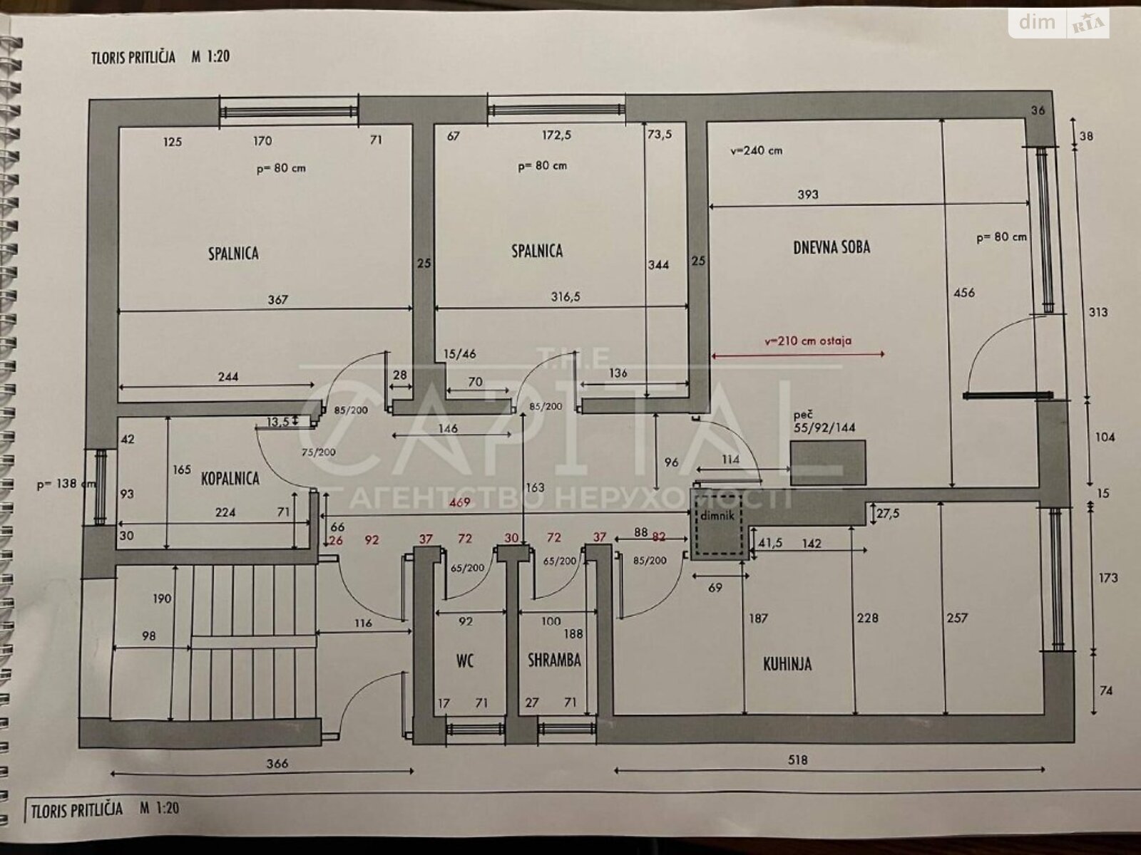 двоповерховий будинок з ремонтом, 320 кв. м, цегла. Продаж у Віті-Поштовій фото 1