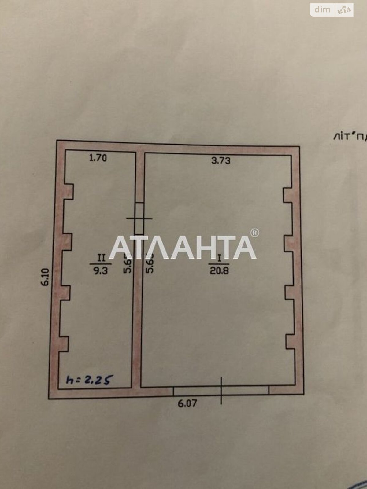 одноповерховий будинок, 64.8 кв. м, кирпич. Продаж у Визирці фото 1