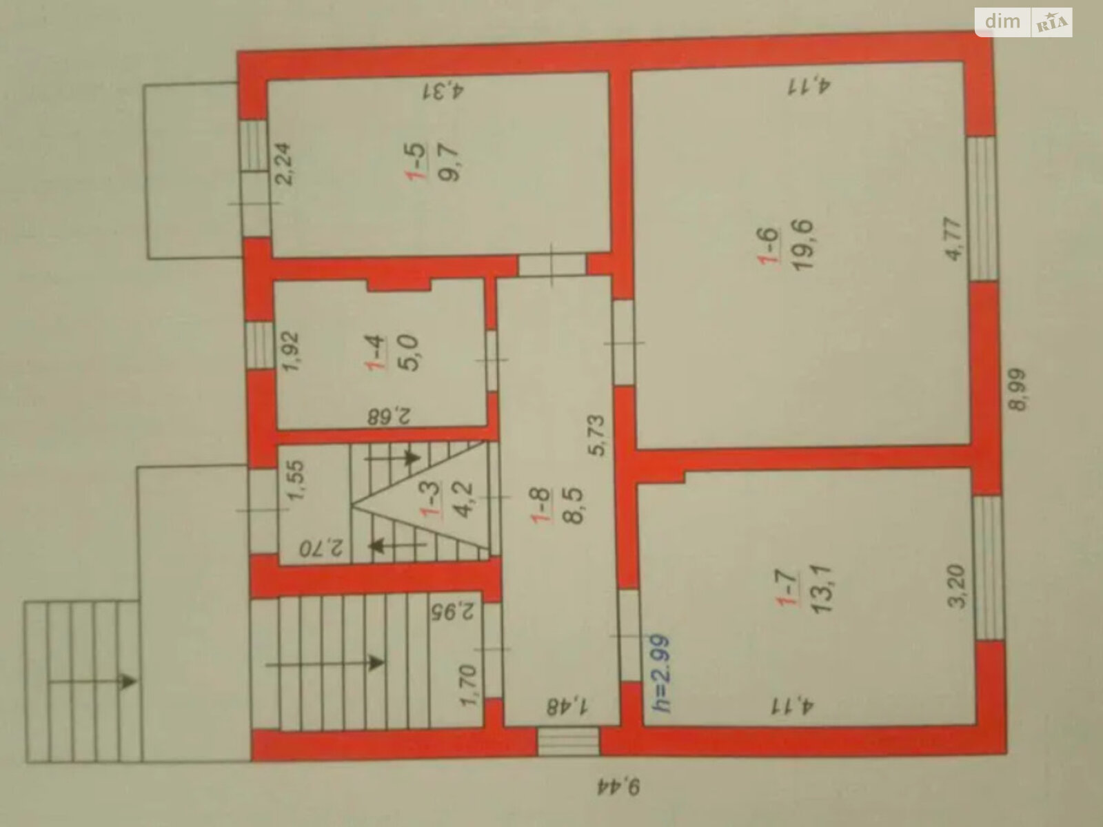 двухэтажный дом, 109 кв. м, кирпич. Продажа в Волчатичах фото 1