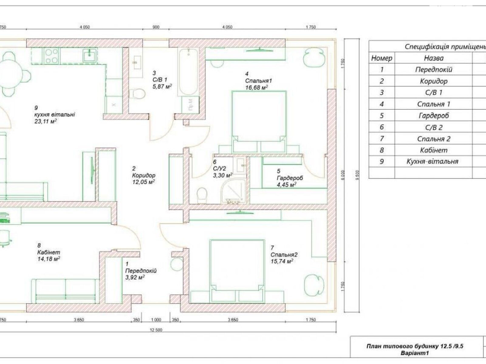 одноэтажный дом, 100 кв. м, кирпич. Продажа в Ворзеле фото 1 одноэтажный дом, 100 кв. м, кирпич. Продажа в Ворзеле фото 1