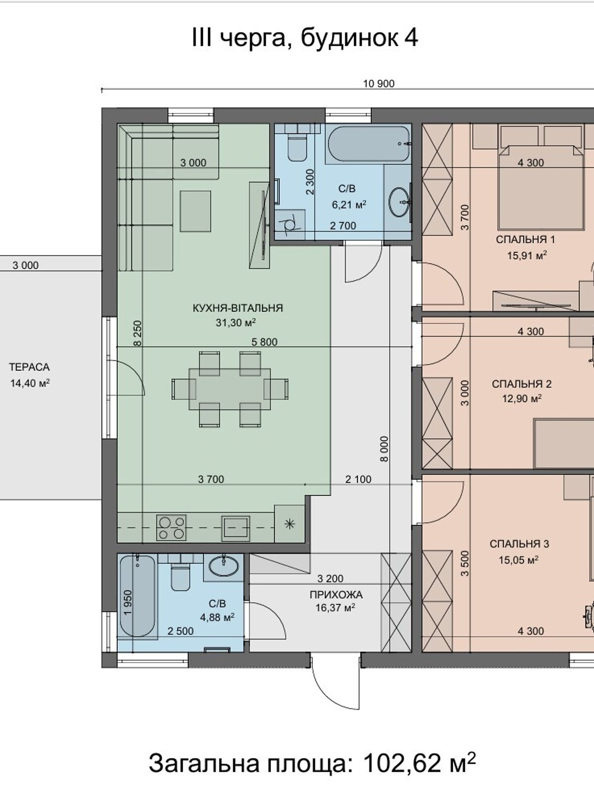 одноэтажный дом с ремонтом, 103 кв. м, кирпич. Продажа в Ворзеле фото 1