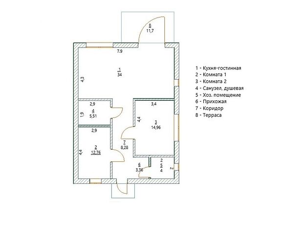 одноэтажный дом без мебели, 83 кв. м, газобетон. Продажа в Хотяновке (Киевская обл.) фото 1 одноэтажный дом без мебели, 83 кв. м, газобетон. Продажа в Хотяновке (Киевская обл.) фото 1