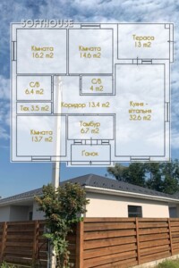 одноповерховий будинок з опаленням, 120 кв. м, піноблок. Продаж у Юрівці фото 2