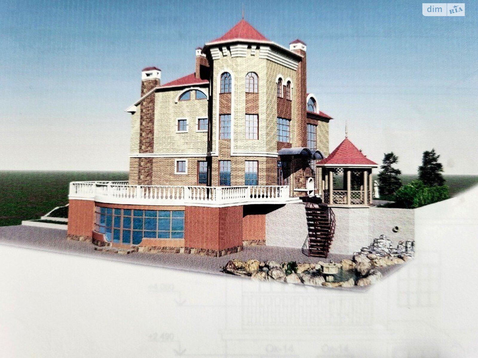 двухэтажный дом беседка, 528 кв. м, керамический кирпич. Продажа в Запорожье район Днепровский (Ленинский) фото 1