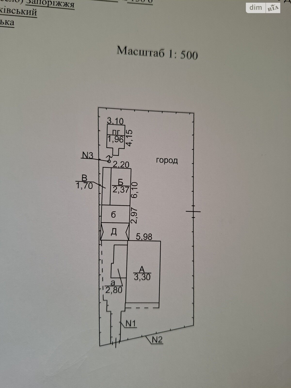 одноповерховий будинок, 60.7 кв. м, цегла. Продаж в Запоріжжі, район Шевченківський фото 1 одноповерховий будинок, 60.7 кв. м, цегла. Продаж в Запоріжжі, район Шевченківський фото 1