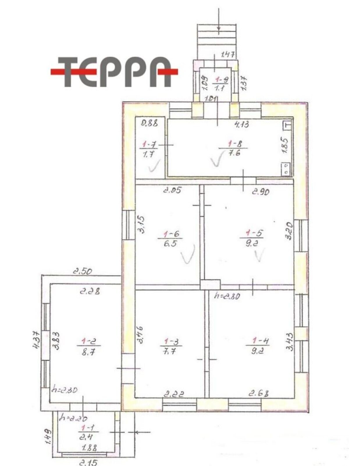 одноэтажный дом с гаражом, 54 кв. м, кирпич. Продажа в Запорожье район Заводской фото 1