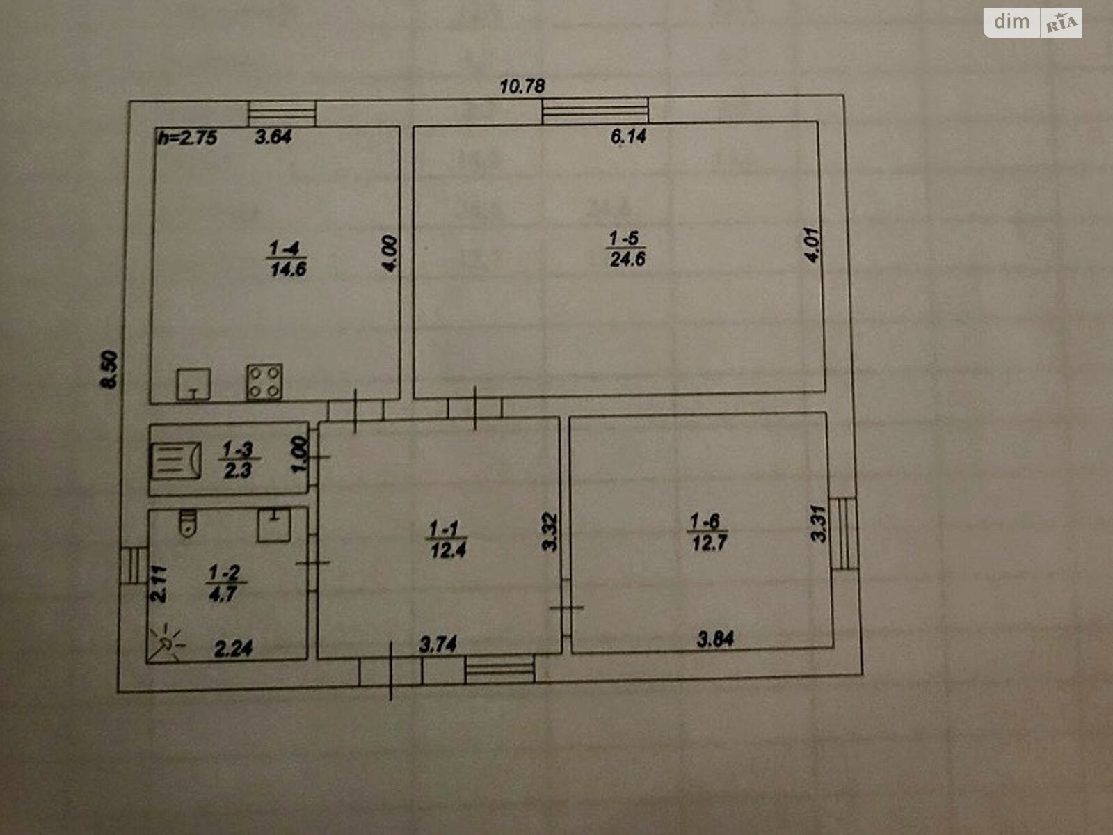 одноэтажный дом с ремонтом, 71 кв. м, кирпич. Продажа в Зазимье фото 1
