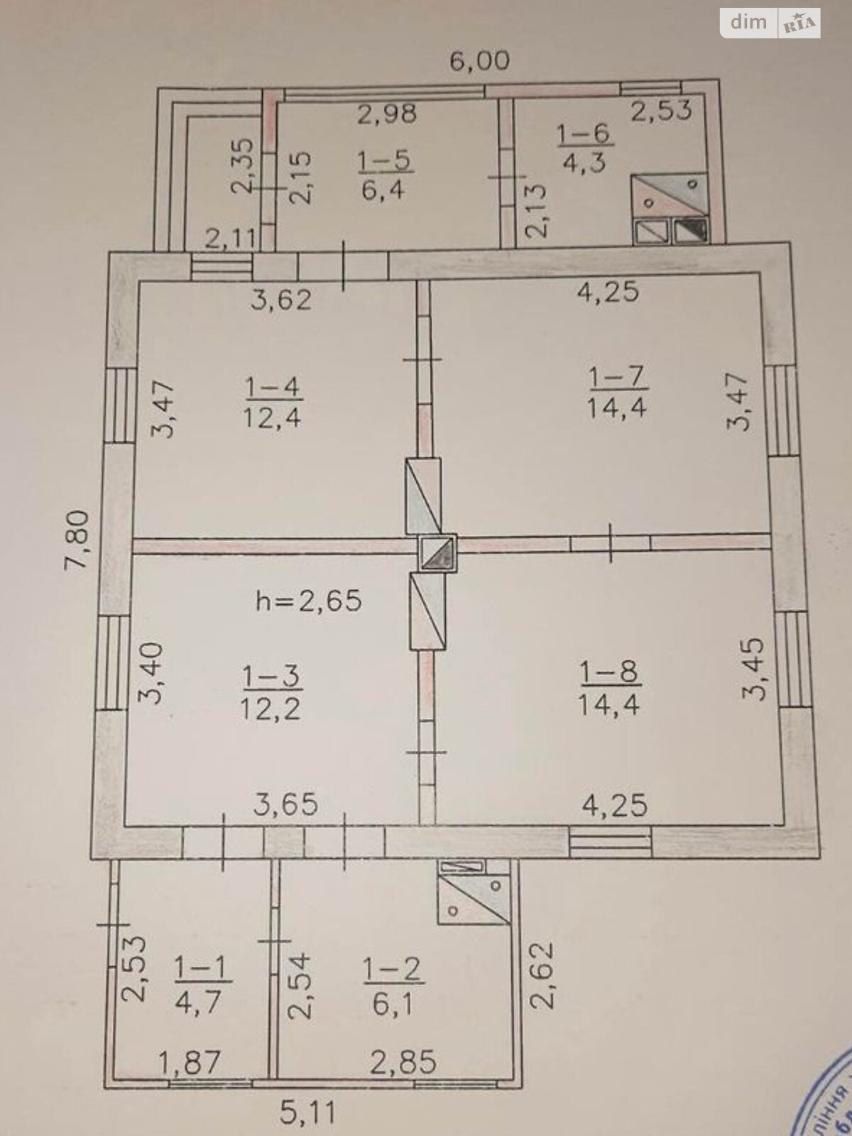 одноэтажный дом с отоплением, 75 кв. м, шлакобетон. Продажа в Здолбунове район Здолбунов фото 1