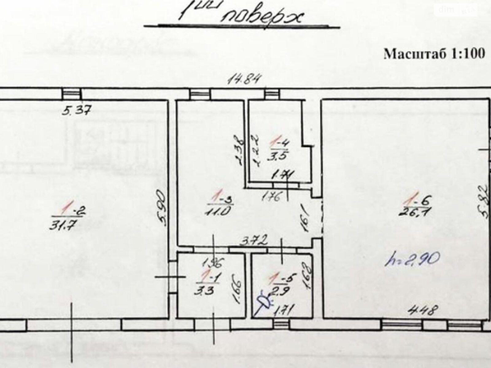 трехэтажный дом с гаражом, 177 кв. м, кирпич. Продажа в Зубре фото 1