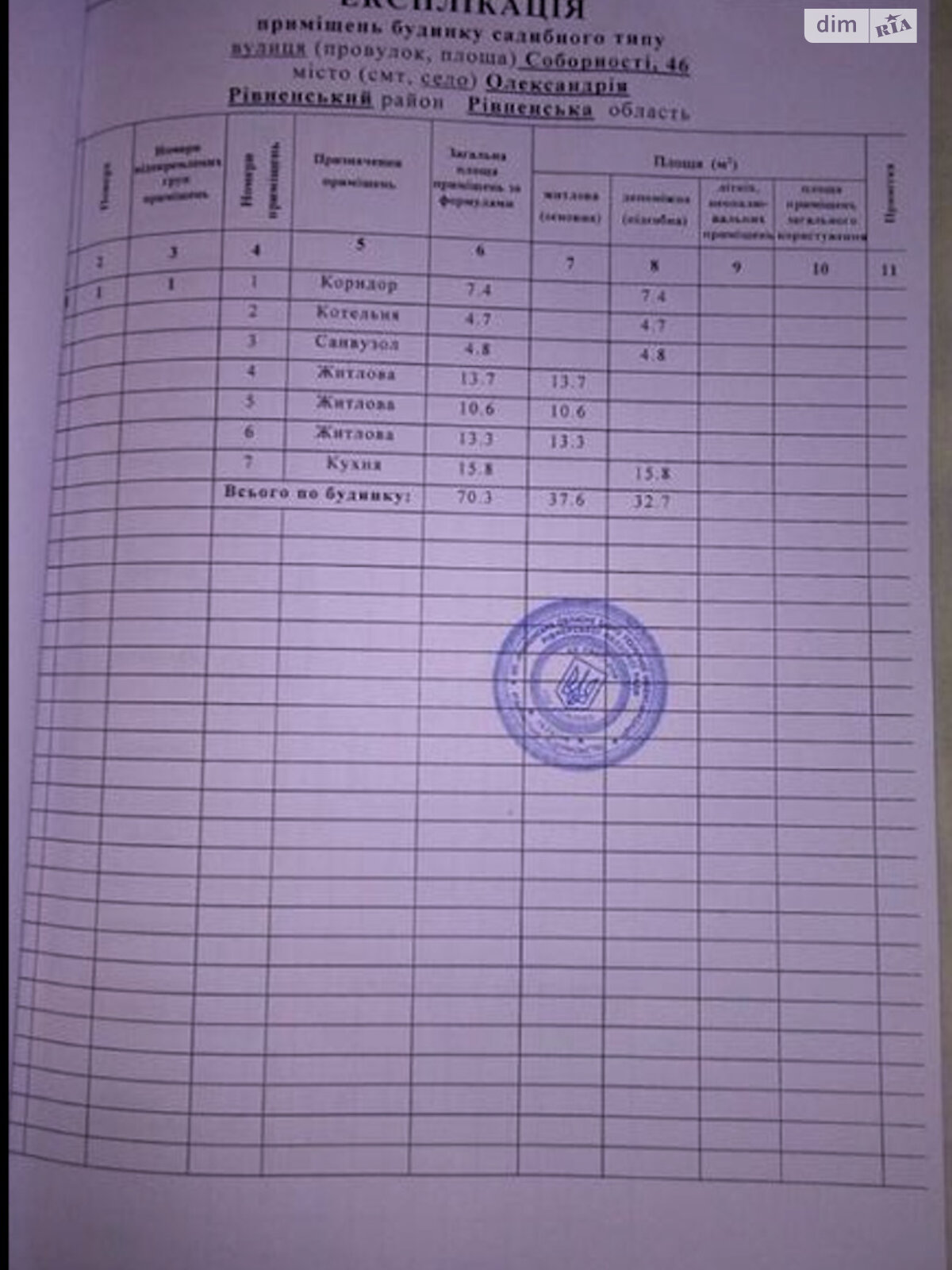 одноэтажный дуплекс, 70.3 кв. м, кирпич. Продажа в Александрии фото 1