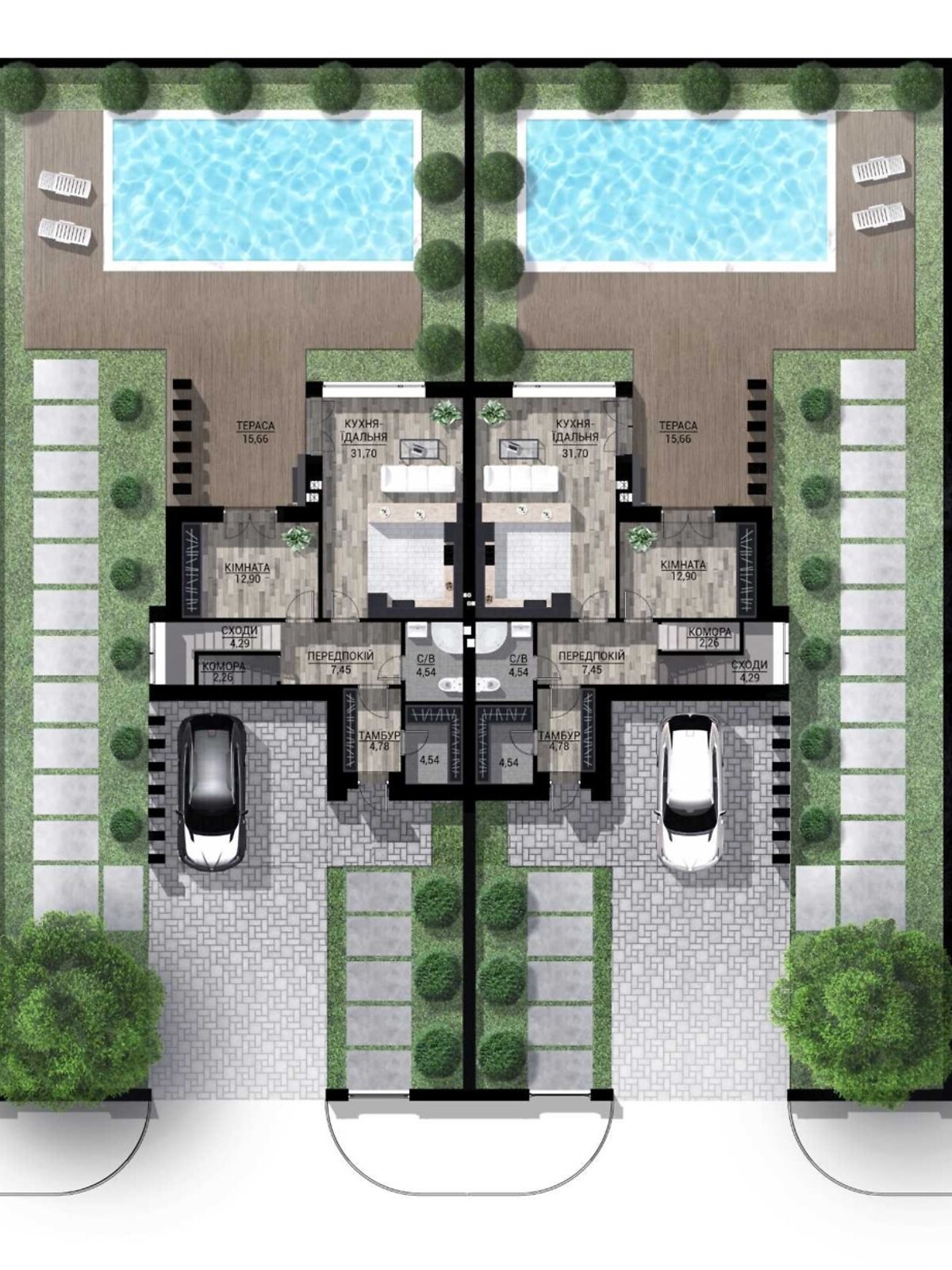 двухэтажный дуплекс, 166 кв. м, кирпич. Продажа в Буче район Буча фото 1 двухэтажный дуплекс, 166 кв. м, кирпич. Продажа в Буче район Буча фото 1