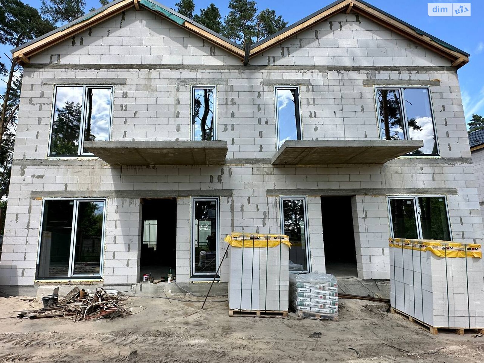 двухэтажный дуплекс, 120 кв. м, газобетон. Продажа в Буче фото 1 двухэтажный дуплекс, 120 кв. м, газобетон. Продажа в Буче фото 1