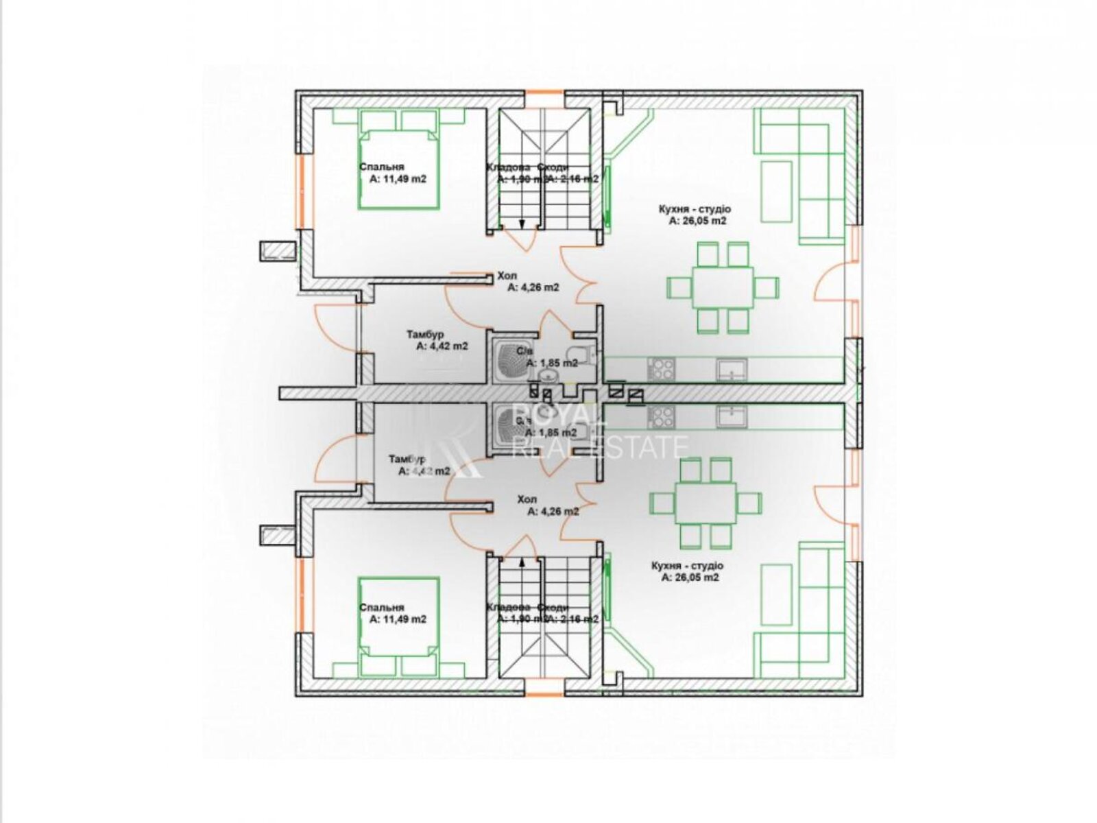 двоповерховий дуплекс, 130 кв. м, цегла. Продаж у Крюківщині фото 1