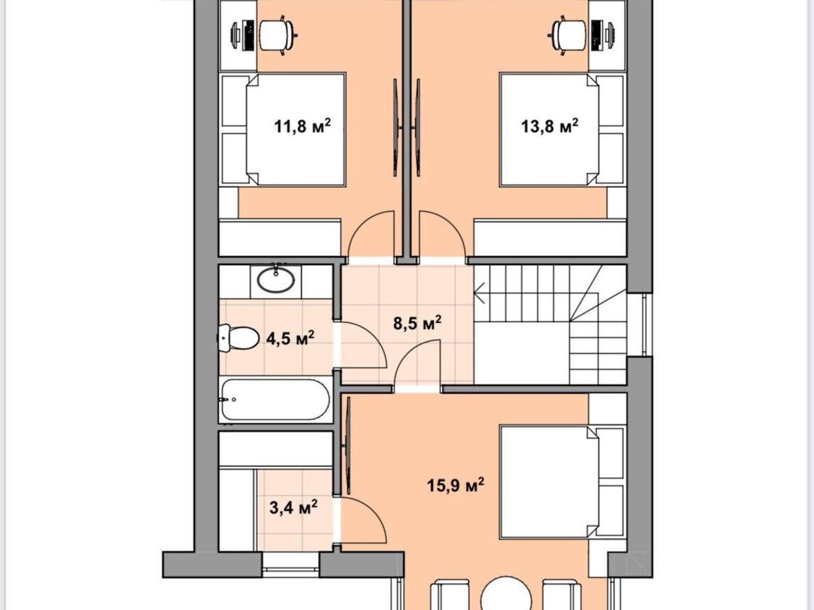 двухэтажный дуплекс, 150 кв. м, керамический блок. Продажа в Ирпене фото 1 двухэтажный дуплекс, 150 кв. м, керамический блок. Продажа в Ирпене фото 1