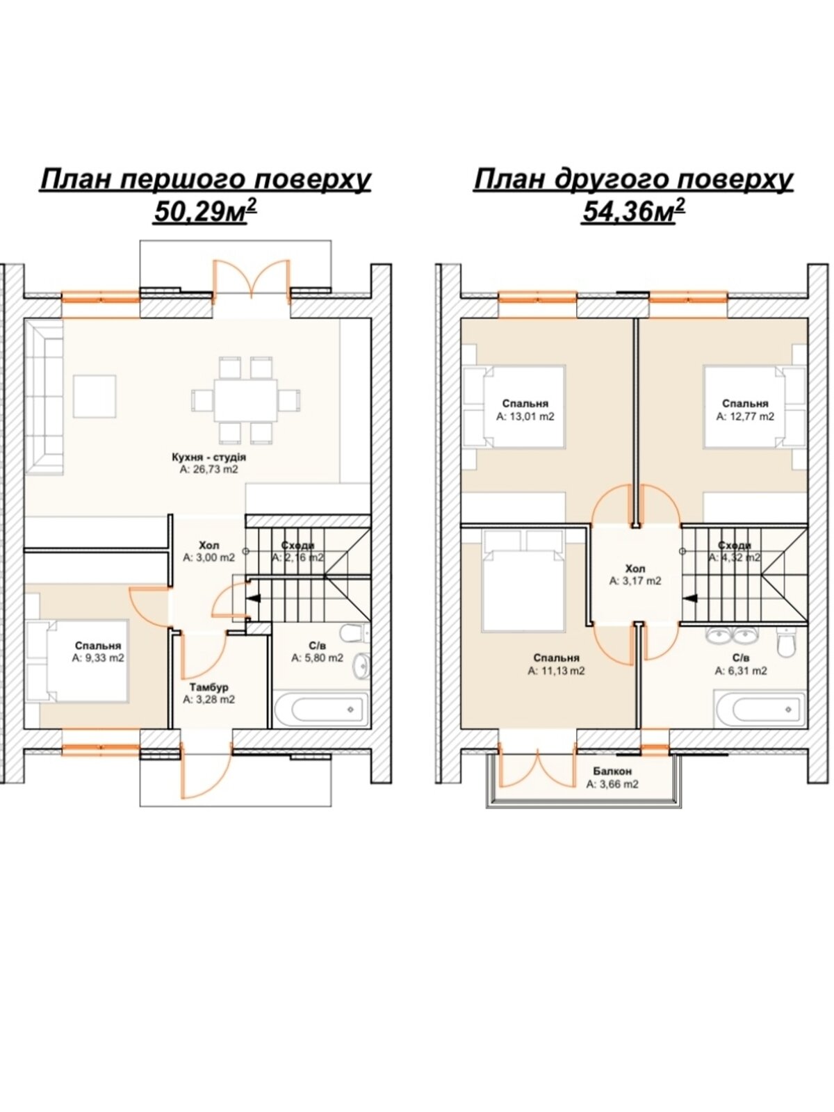 двухэтажный дуплекс, 105 кв. м, кирпич. Продажа в Ирпене район Ирпень фото 1