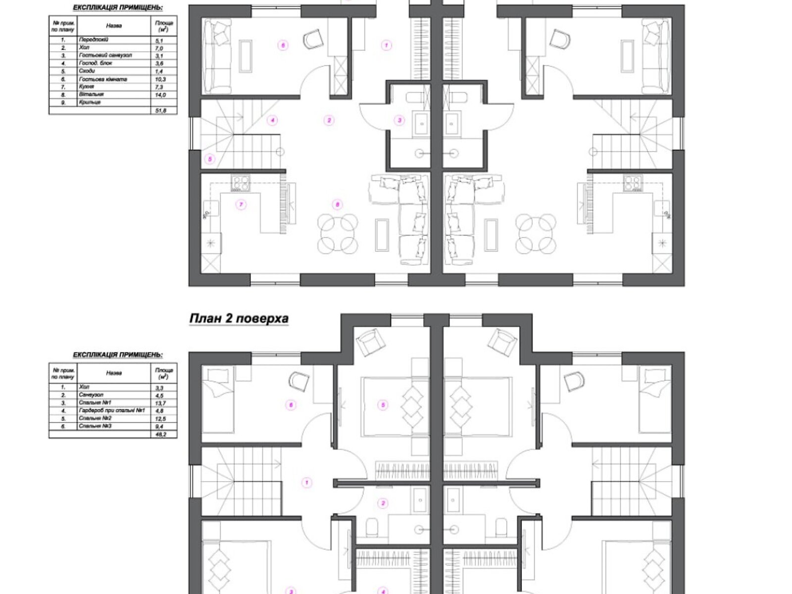 двухэтажный дуплекс, 100 кв. м, кирпич. Продажа в Ирпене район Ирпень фото 1