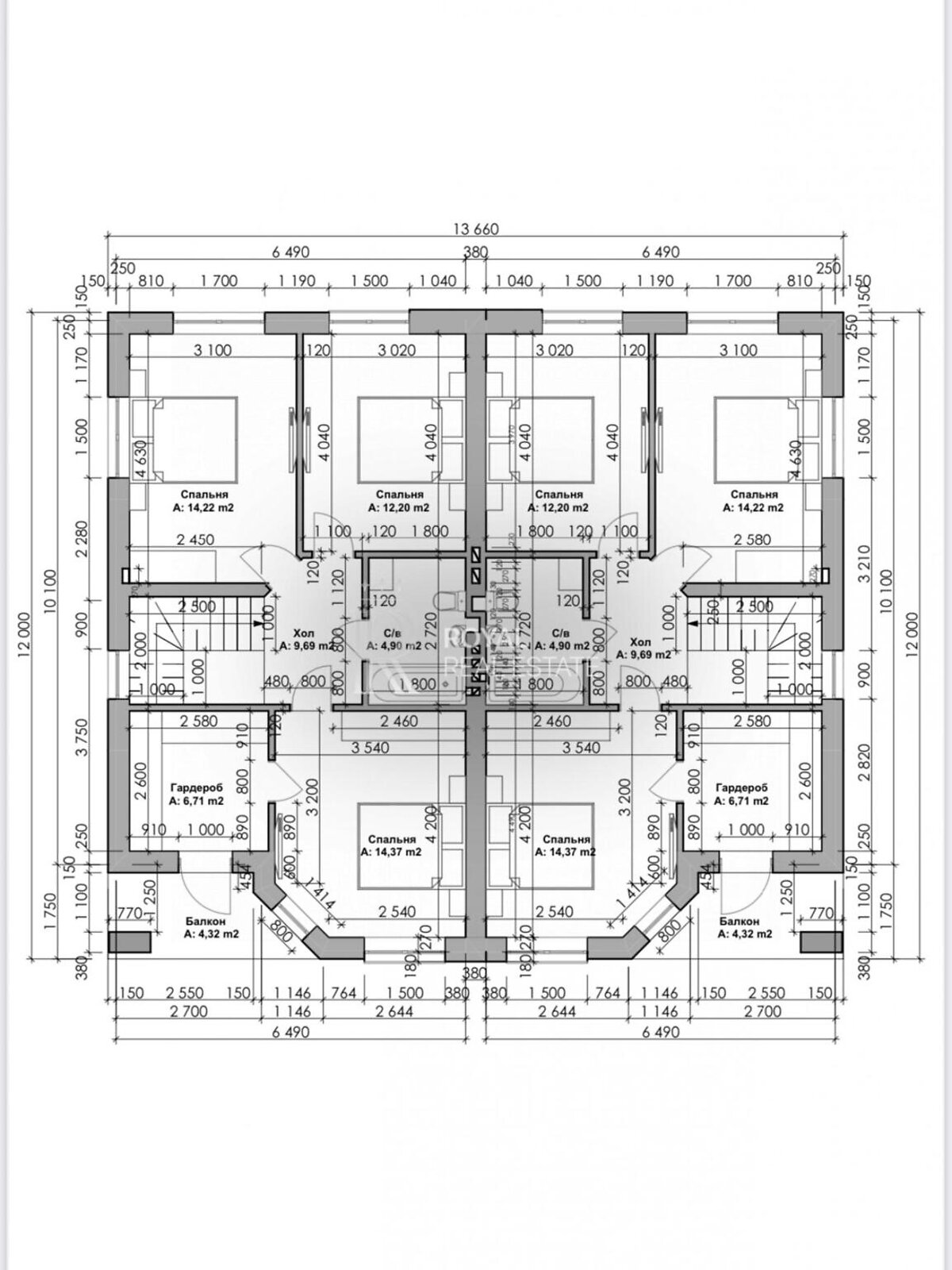 двухэтажный дуплекс, 125 кв. м, кирпич. Продажа в Крюковщине район Новое строение фото 1