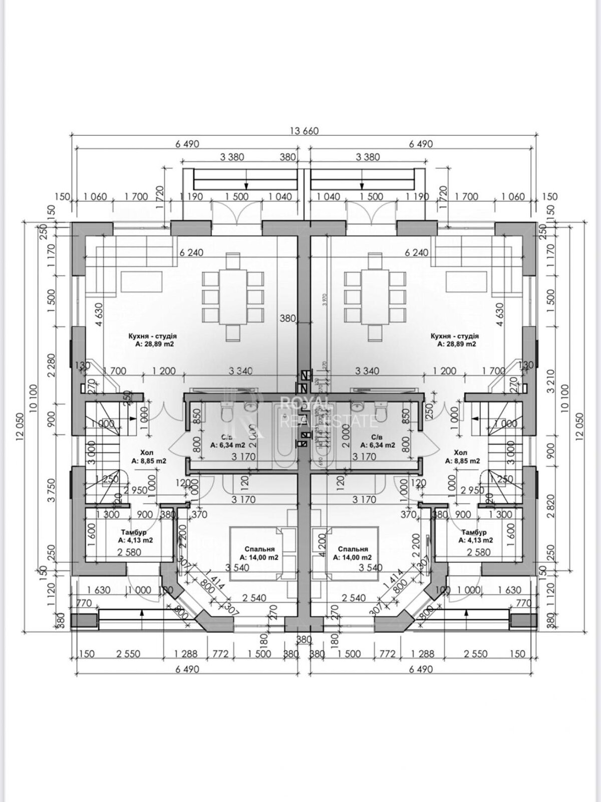 двухэтажный дуплекс, 125 кв. м, кирпич. Продажа в Крюковщине район Новое строение фото 1