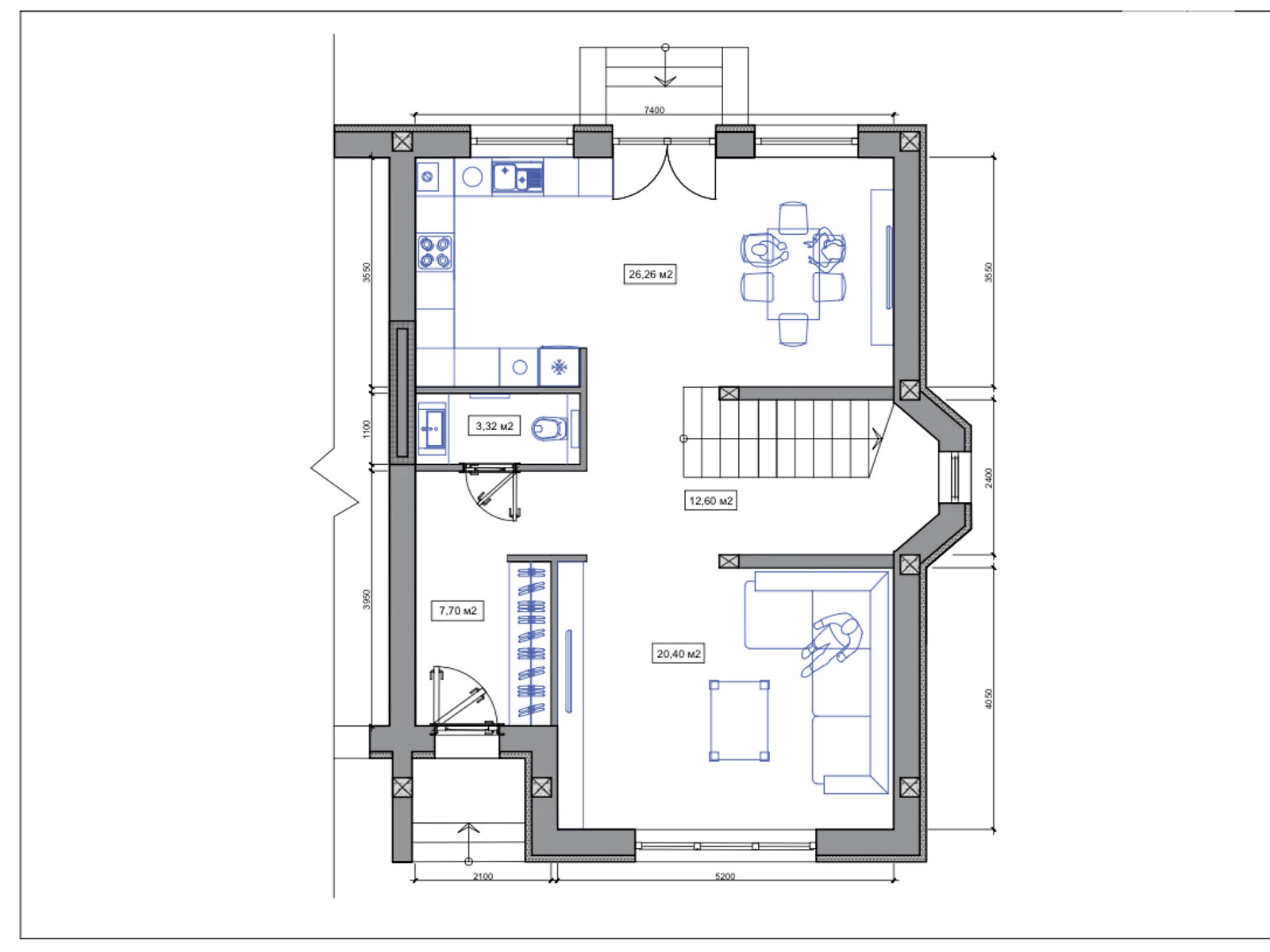 двухэтажный дуплекс, 150 кв. м, кирпич. Продажа в Подгорцах фото 1