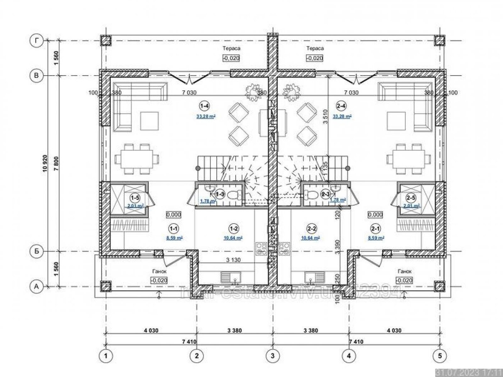 двоповерховий дуплекс, 125 кв. м, цегла. Продаж у Підрясне фото 1