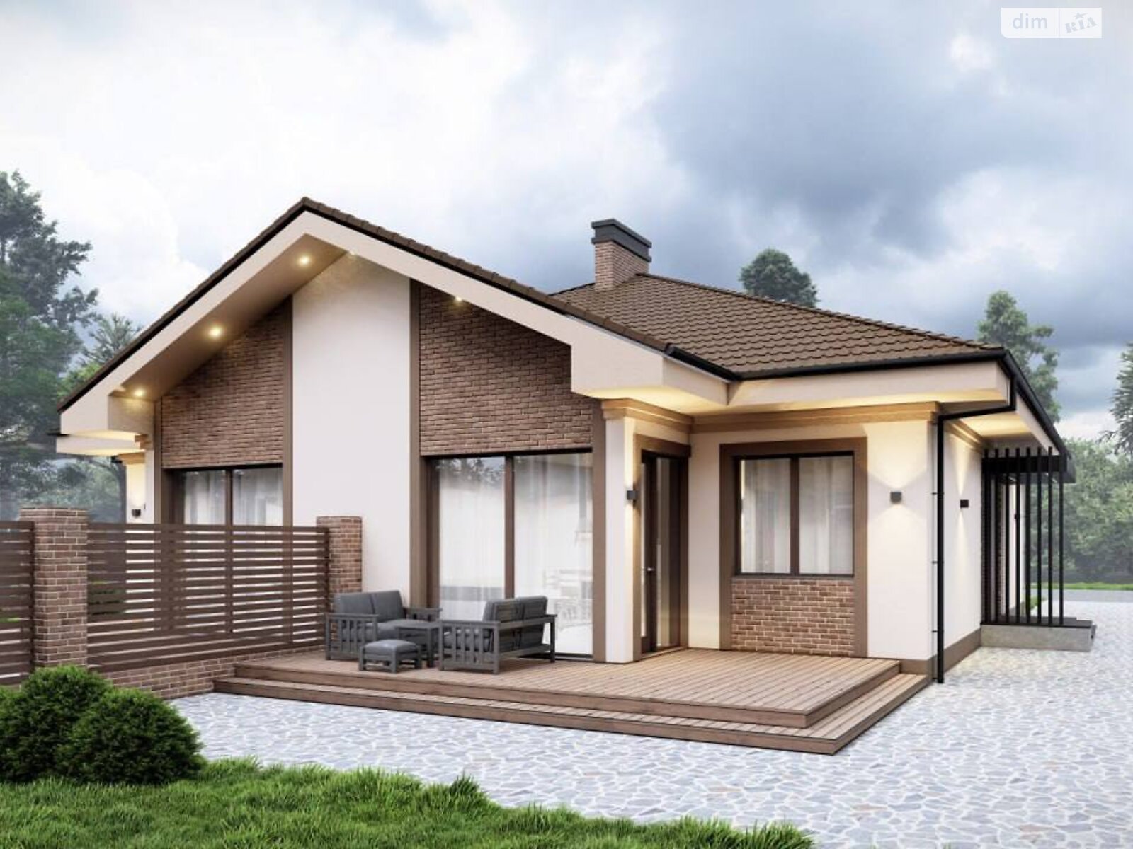 одноэтажный дуплекс, 80 кв. м, кирпич. Продажа в Ровно фото 1