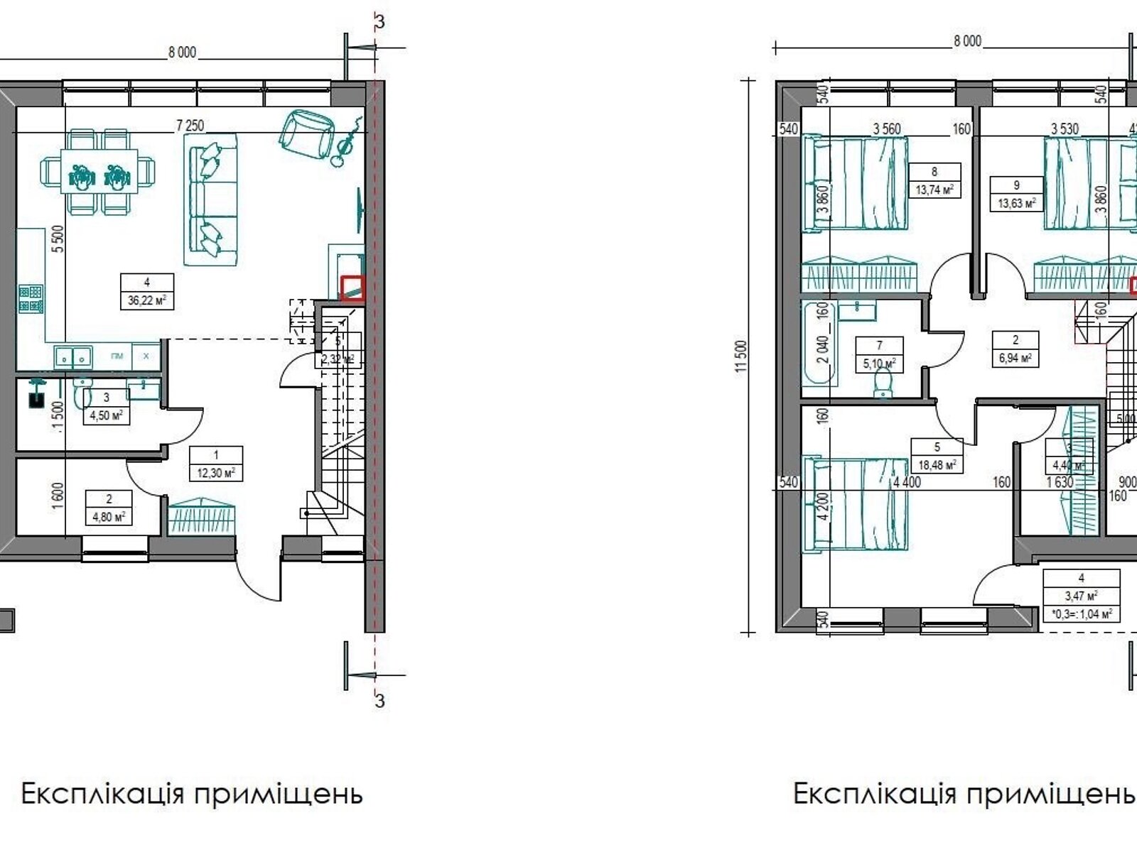 двоповерховий дуплекс, 128 кв. м, кирпич. Продаж в Рівному, район Новий Двір фото 1