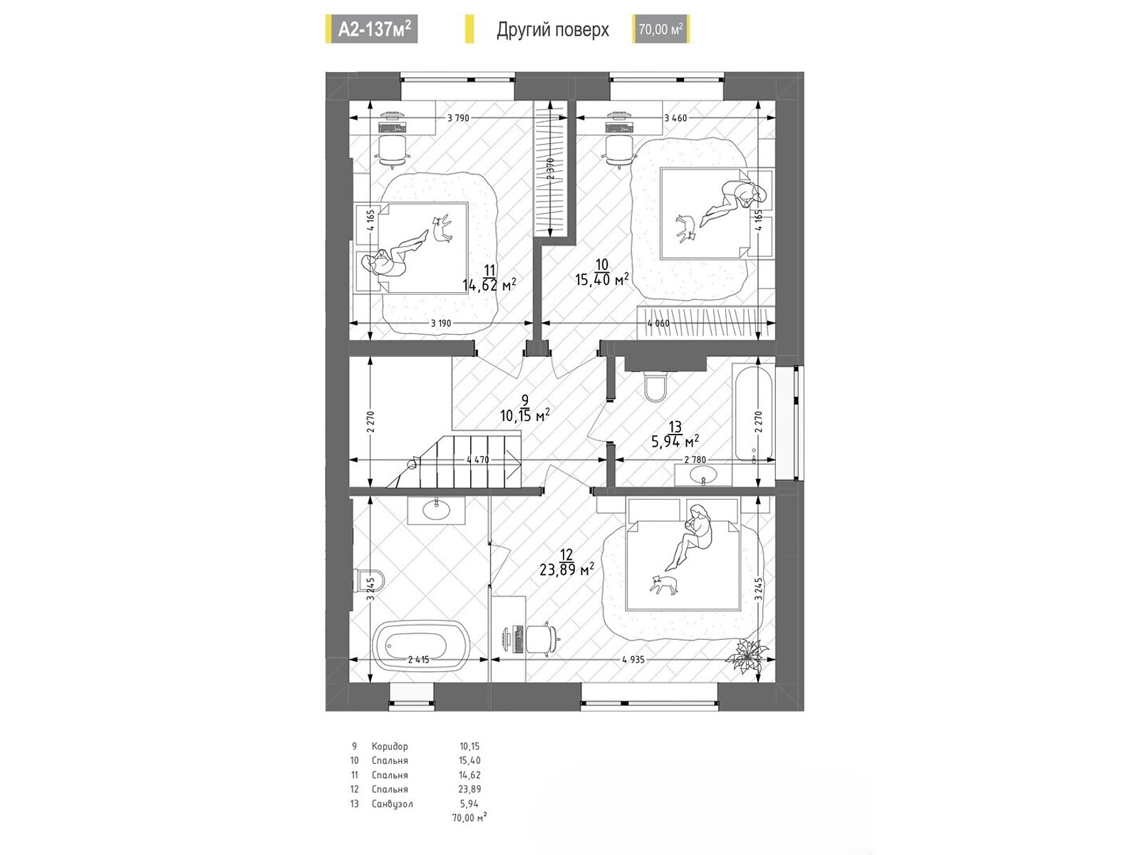 трехэтажный дуплекс, 137 кв. м, керамический блок. Продажа в Сокольниках фото 1