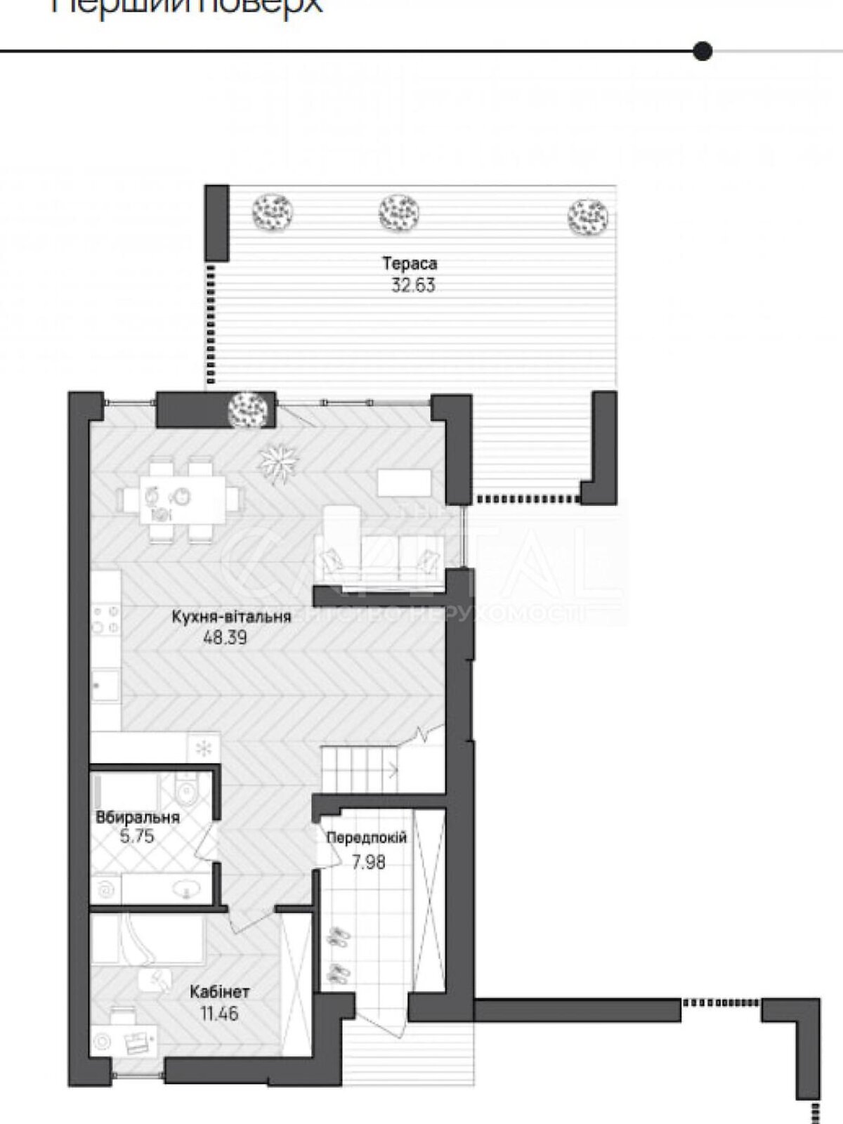 двухэтажный дуплекс, 150 кв. м, кирпич. Продажа в Стоянке фото 1 двухэтажный дуплекс, 150 кв. м, кирпич. Продажа в Стоянке фото 1
