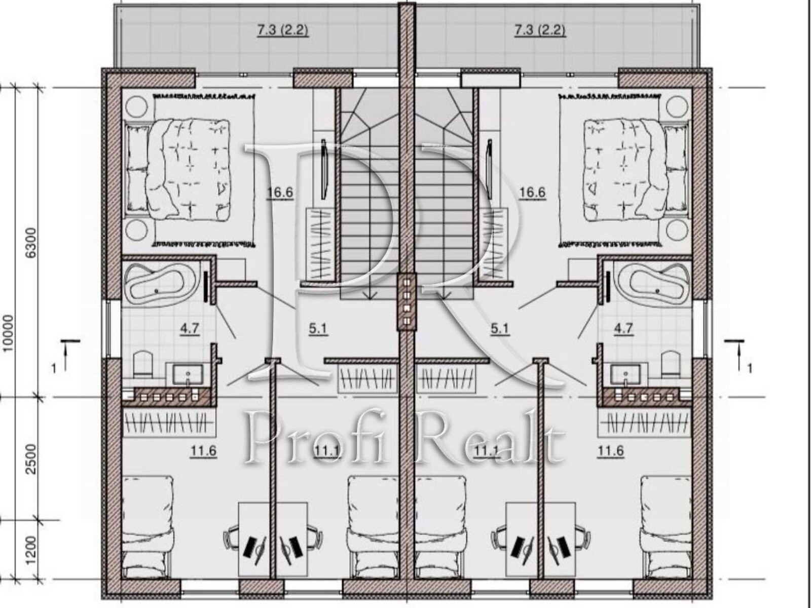 двухэтажный дуплекс, 105 кв. м, кирпич. Продажа в Святопетровское фото 1