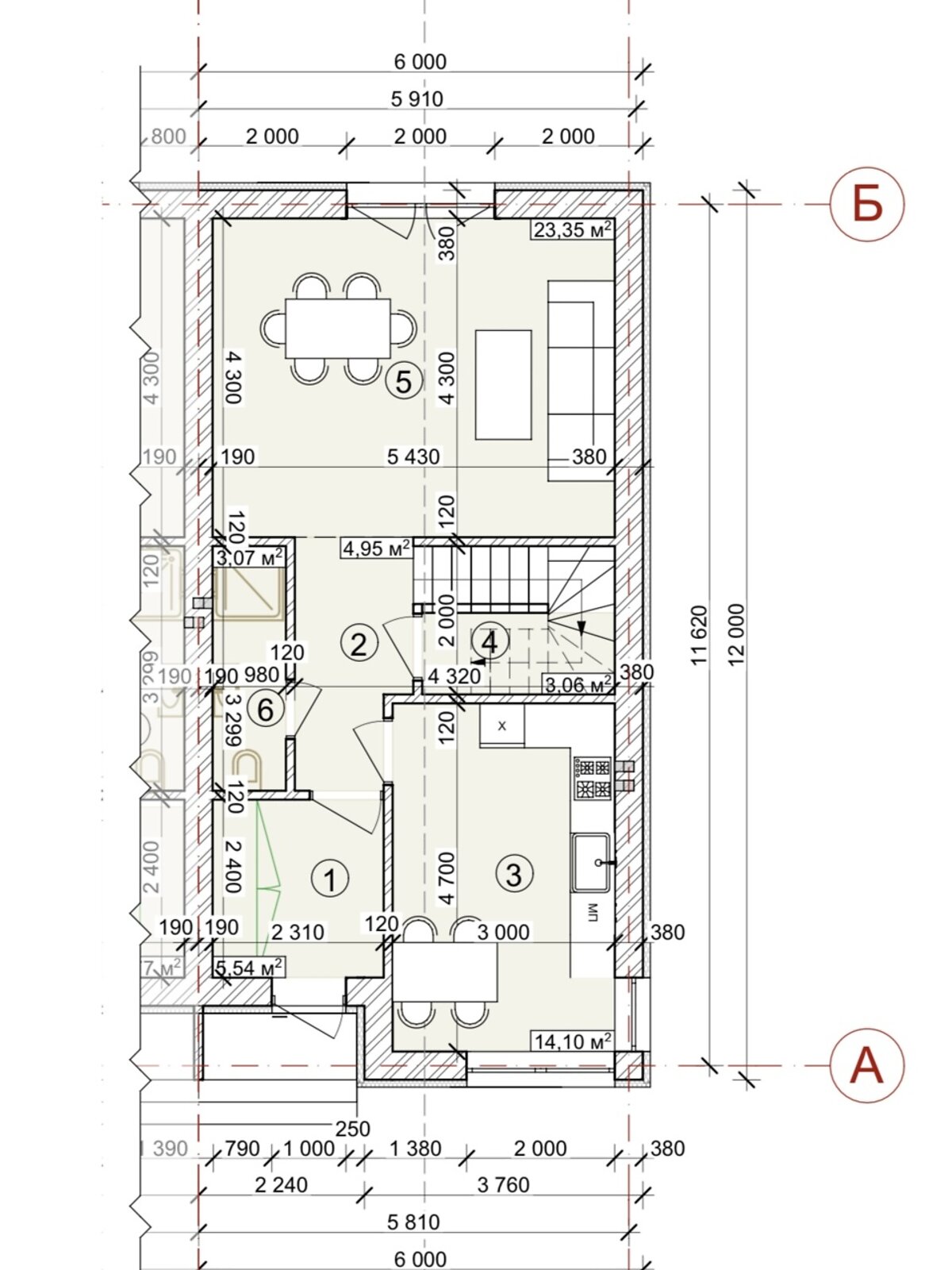 двухэтажный дуплекс, 110 кв. м, кирпич. Продажа в Зымна Вода фото 1