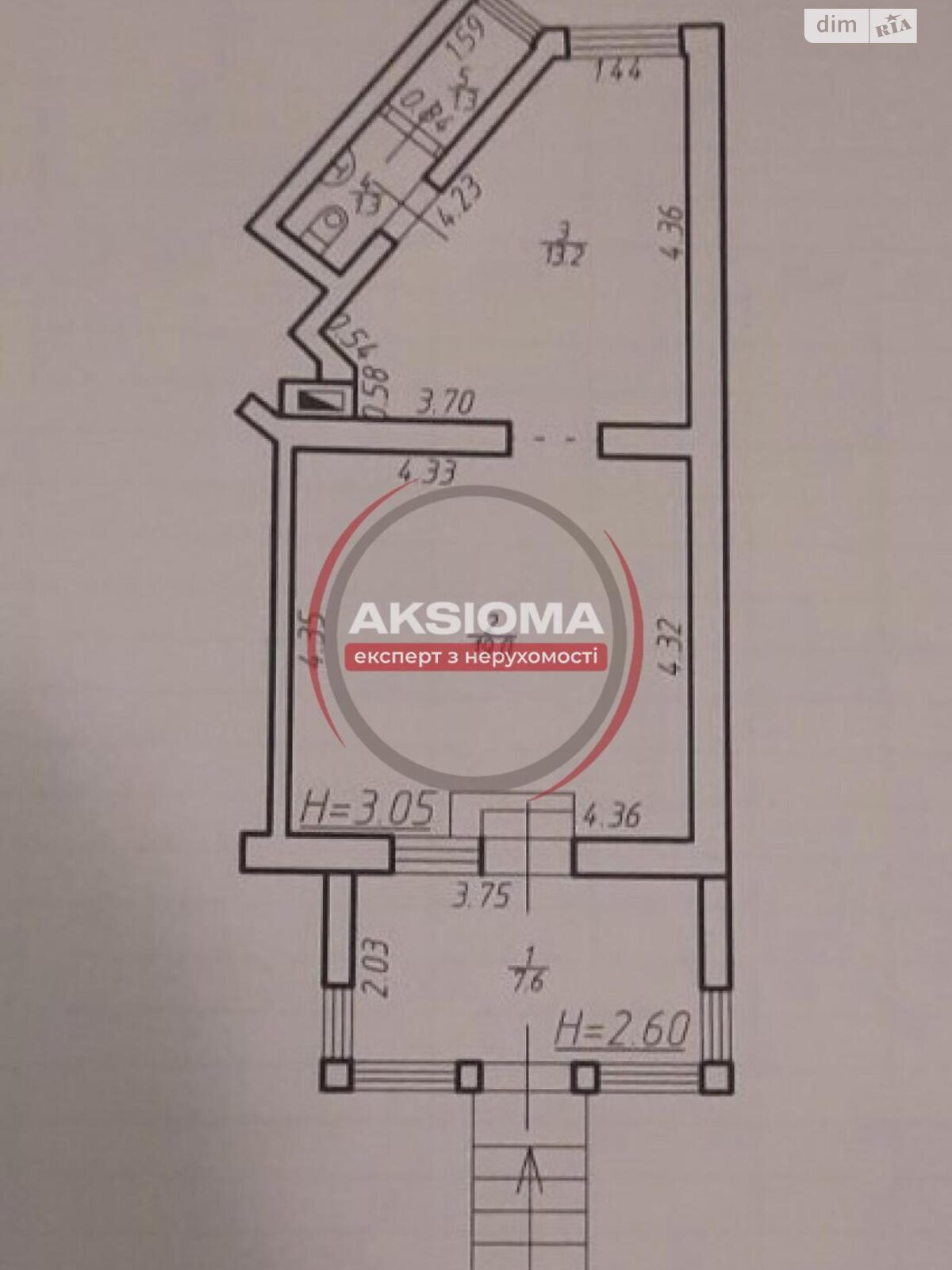 Коммерческое помещение в Ивано-Франковске, продажа по Сагайдачного, район Вокзал, цена: 42 000 долларов за объект фото 1