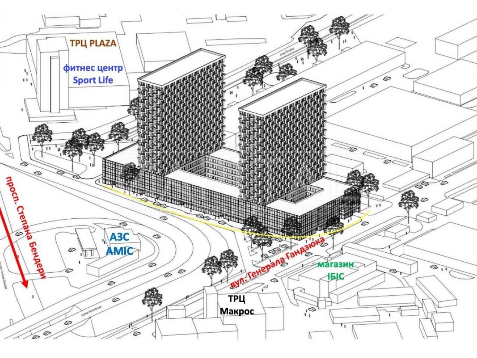 Комерційне приміщення в Києві, продаж по Степана Бандери проспект 14Б, район Петрівка, ціна: 2 055 904 доларів за об’єкт фото 1 Комерційне приміщення в Києві, продаж по Степана Бандери проспект 14Б, район Петрівка, ціна: 2 055 904 доларів за об’єкт фото 1