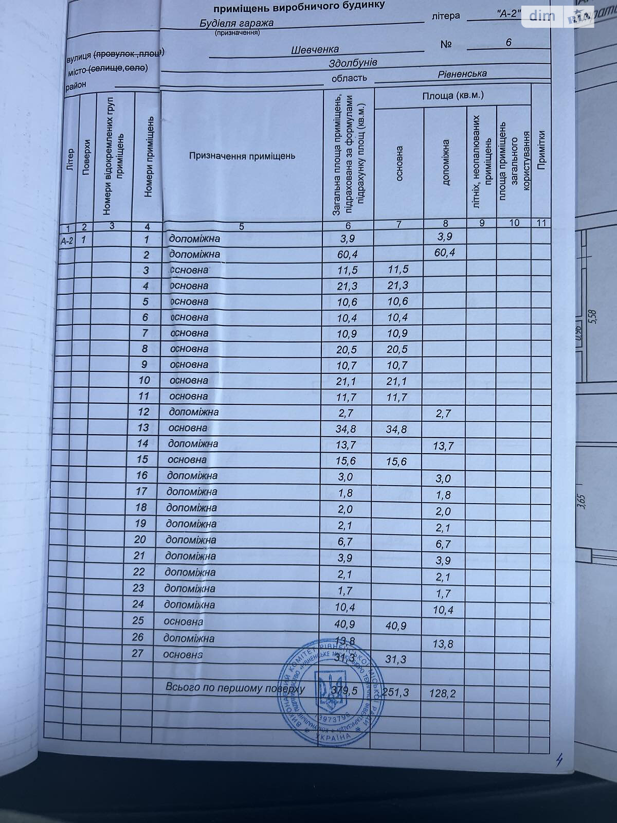 Коммерческое помещение в Здолбунове, Шевченко улица, цена продажи: 20 000 долларов за объект фото 1