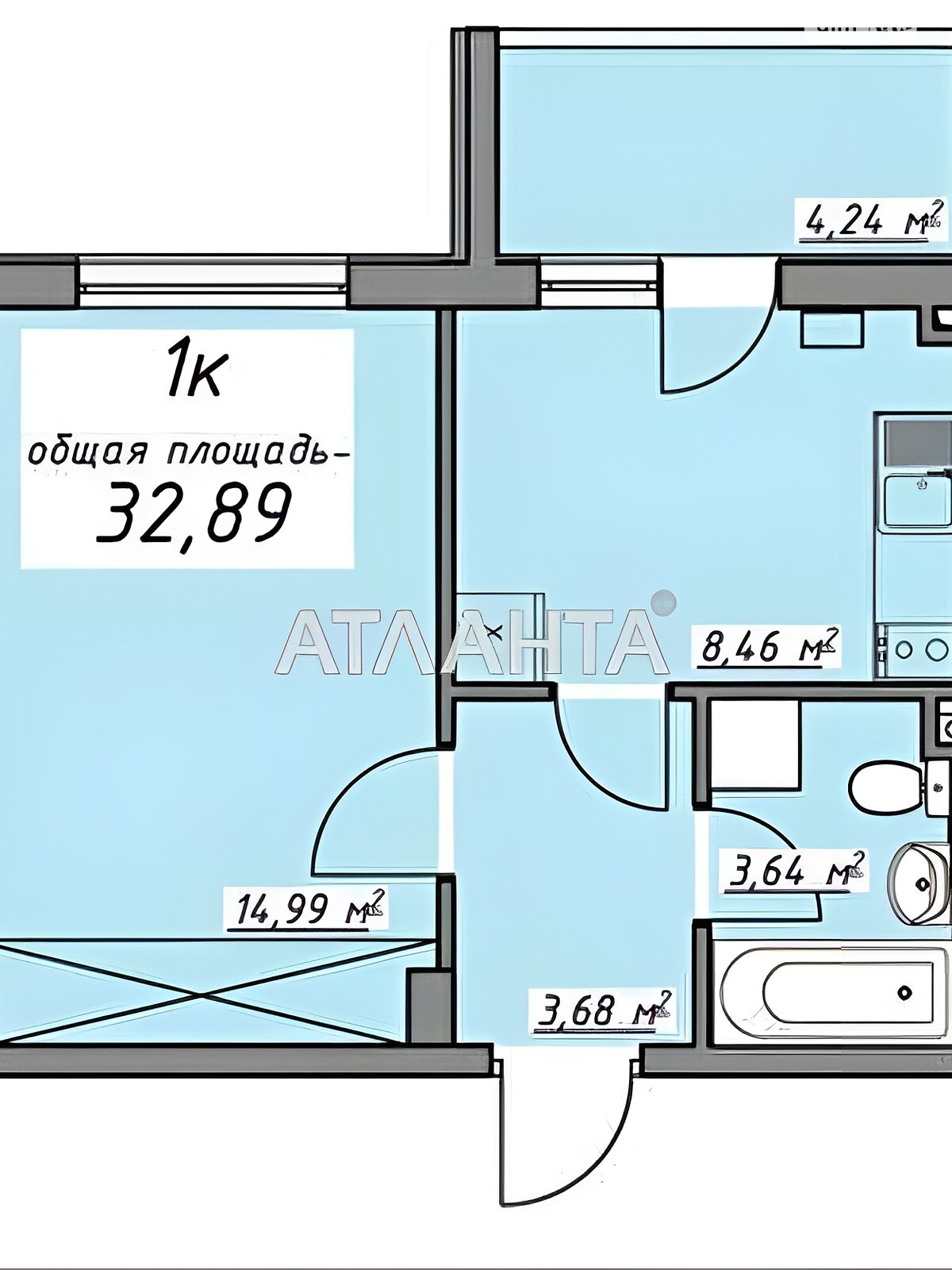 Продаж однокімнатної квартири в Авангарді,, фото 1