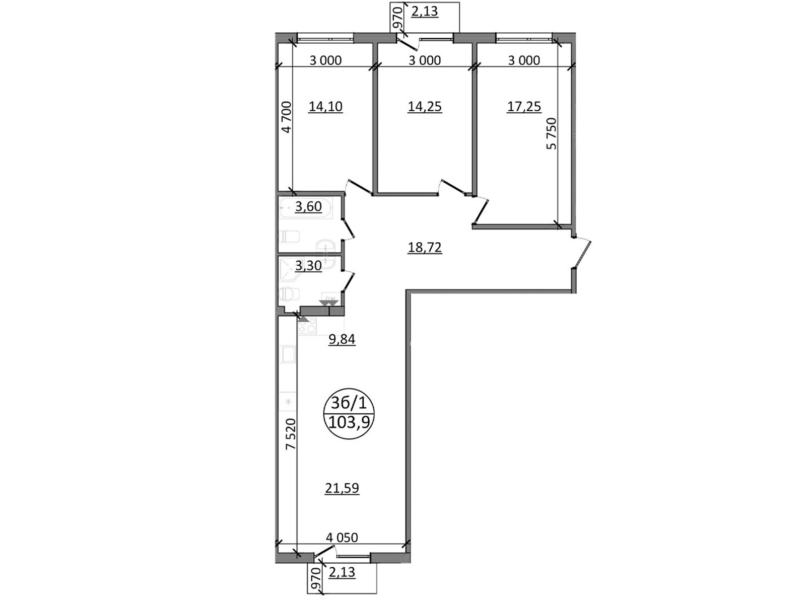 Продажа трехкомнатной квартиры в Басовке, на дор. Кольцевая, фото 1 Продажа трехкомнатной квартиры в Басовке, на дор. Кольцевая, фото 1