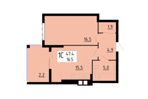Продажа однокомнатной квартиры в Байковцах, на ул. Академика Королева 7Д, фото 2