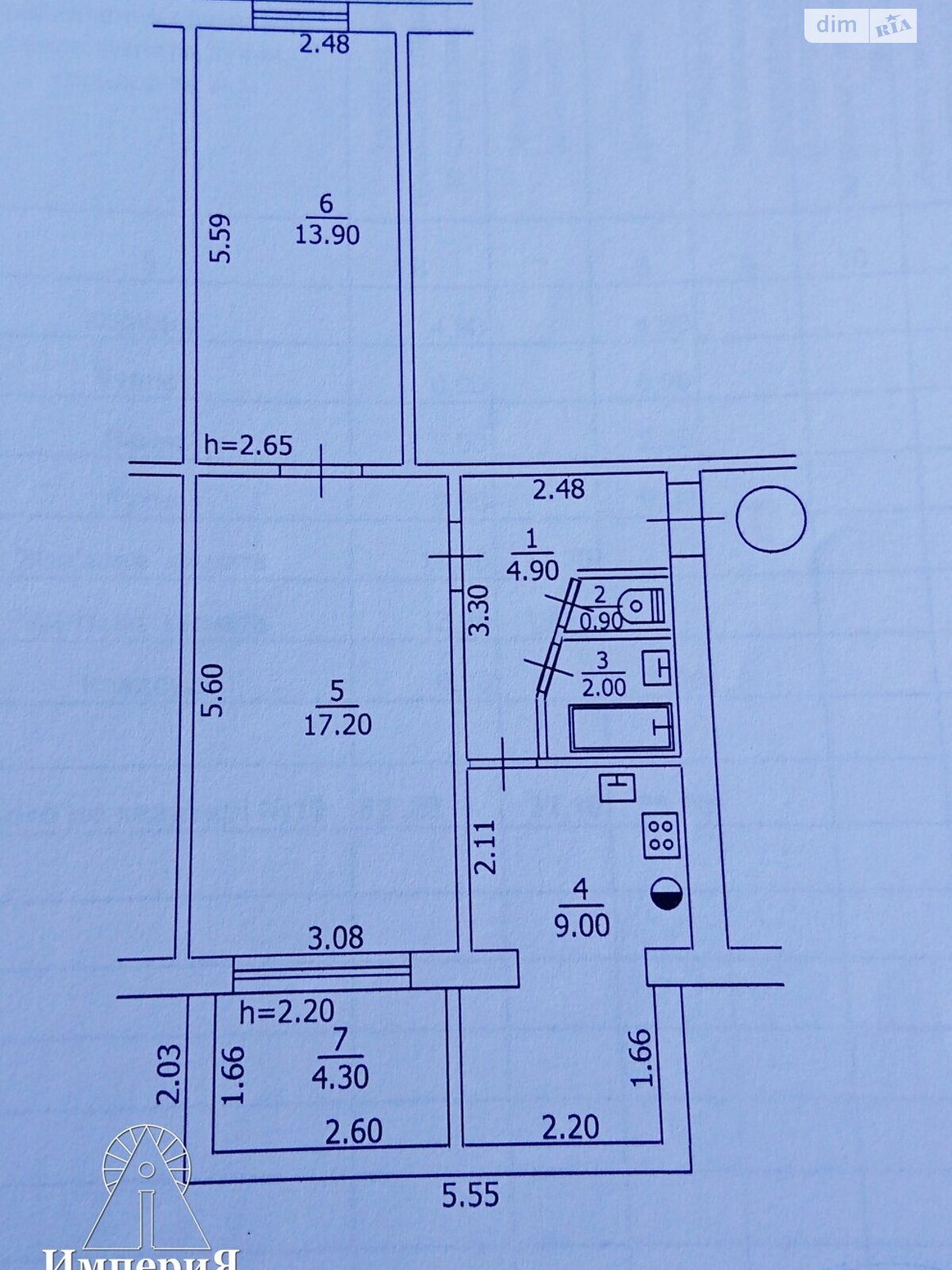 Продажа двухкомнатной квартиры в Белой Церкви, на ул. Архипа Люльки 30А, район Ж-д посёлок фото 1