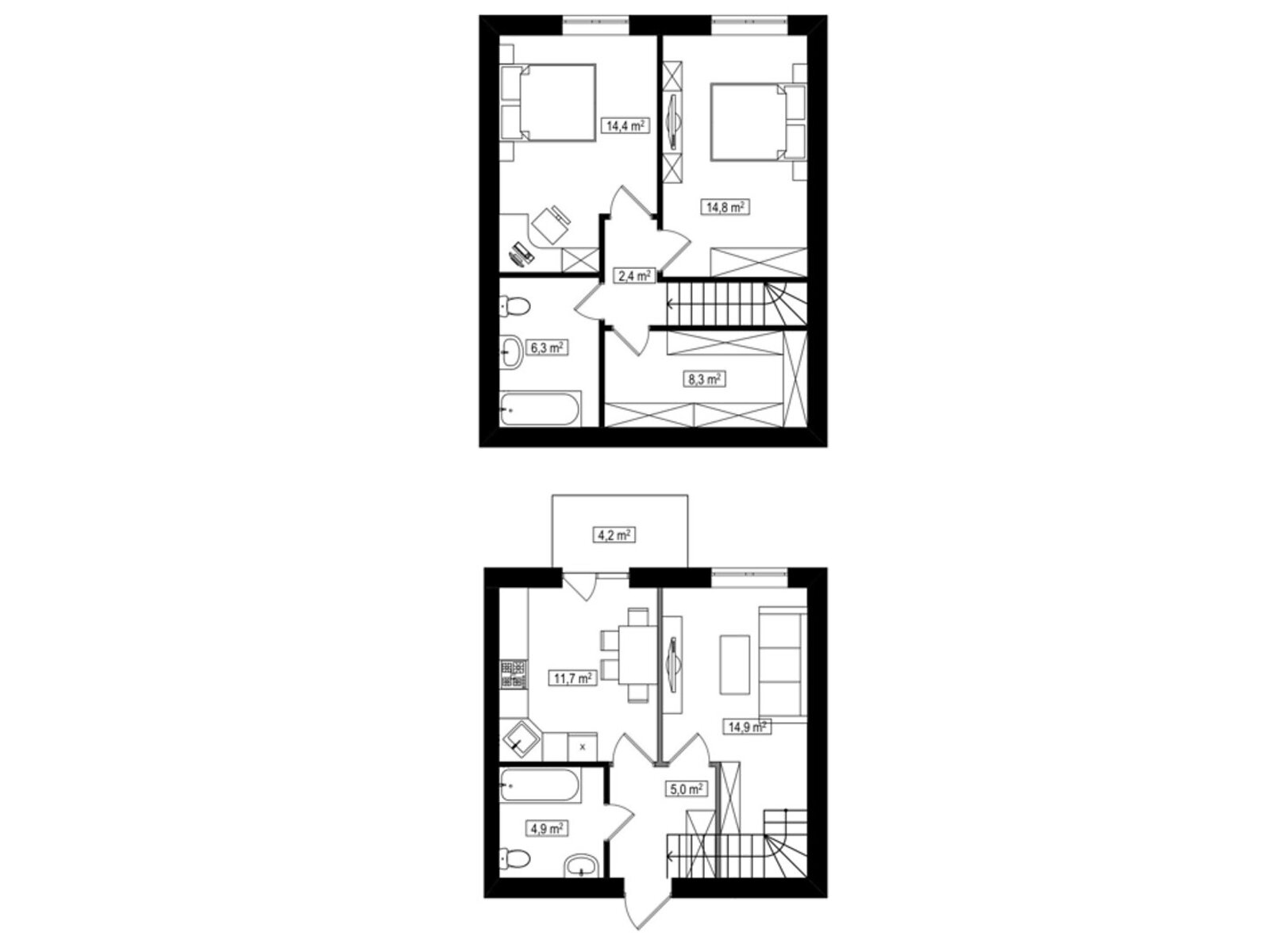 Продажа трехкомнатной квартиры в Белогородке, на ул. Счастливая, фото 1