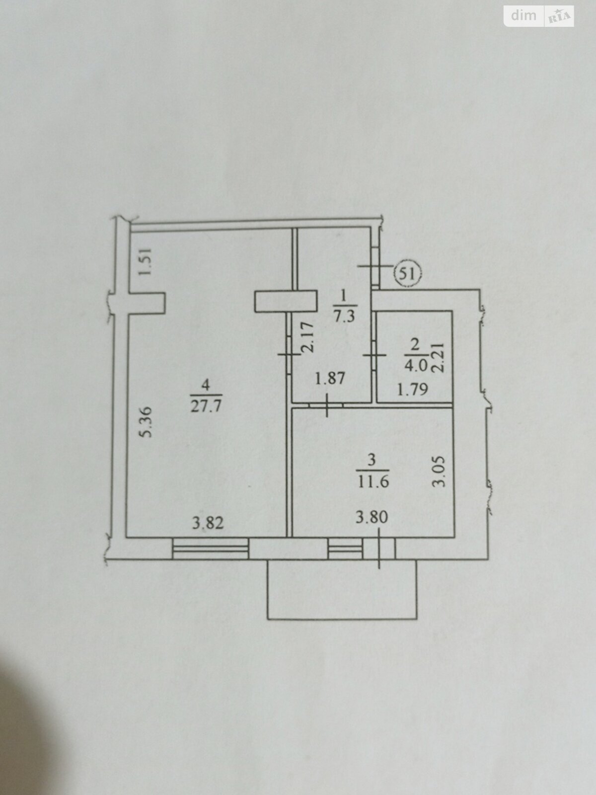 Продажа однокомнатной квартиры в Борисполе, на ул. Новая 31А, кв. 51, фото 1