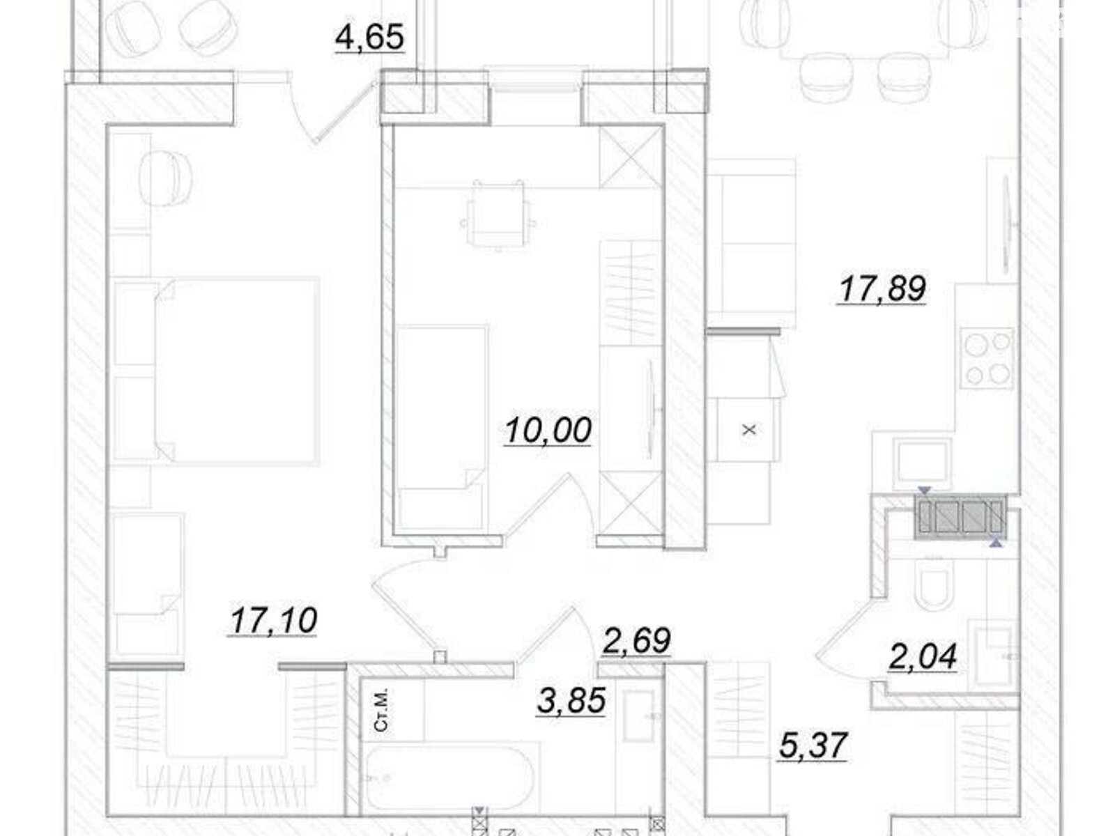 Продажа двухкомнатной квартиры в Броварах, на ул. Киевская 10, район Массив фото 1