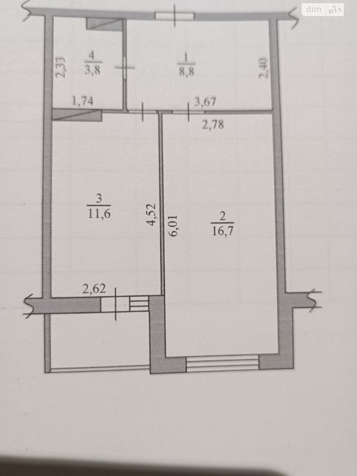 Продаж однокімнатної квартири в Броварах, на вул. Симоненка 105, район Масив фото 1