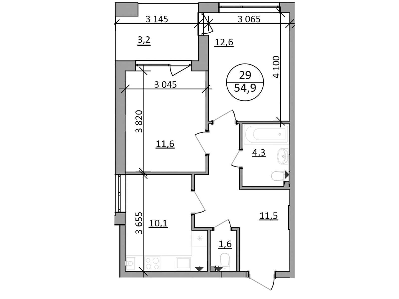 Продаж двокімнатної квартири в Брюховичах, на вул. Львівська 92, фото 1