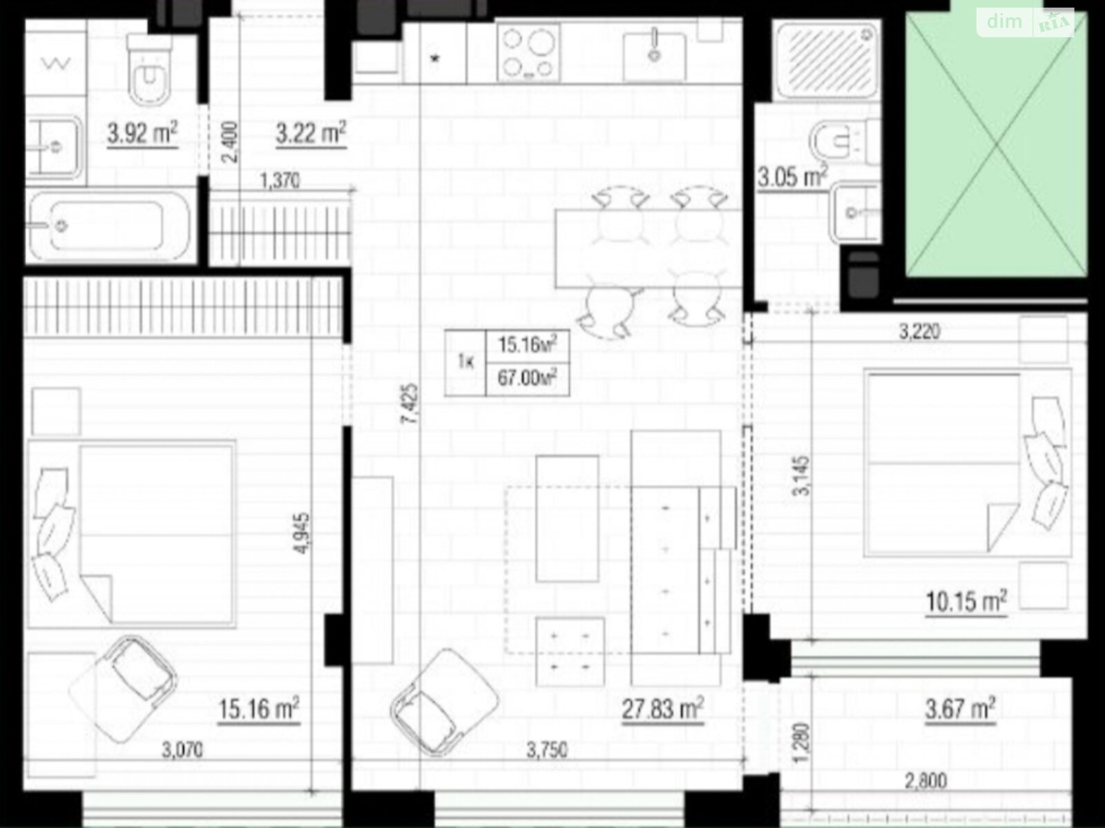 Продажа двухкомнатной квартиры в Гостомеле, на пер. Богдана Ступки 1, фото 1