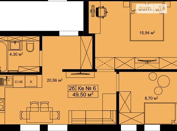 Продажа двухкомнатной квартиры в Буче, на ул. Булгакова 3 район Буча фото 1 Продажа двухкомнатной квартиры в Буче, на ул. Булгакова 3 район Буча фото 1